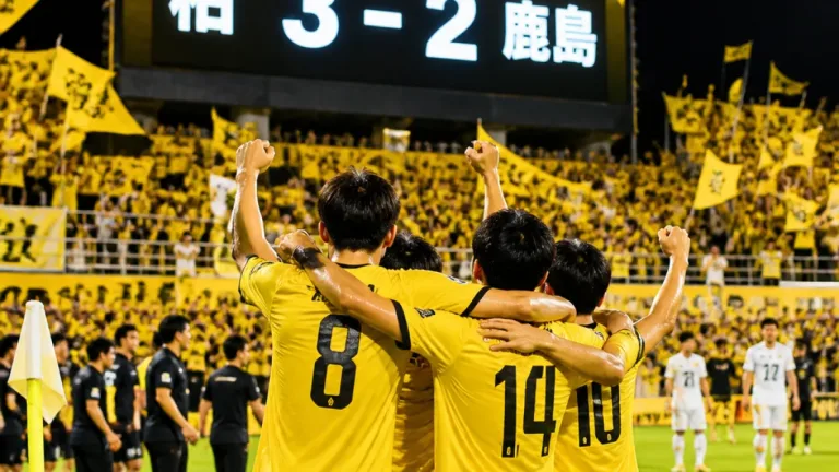 柏、鹿島に逆転勝ちで暫定３位に浮上 山内がプロ初の複数得点
