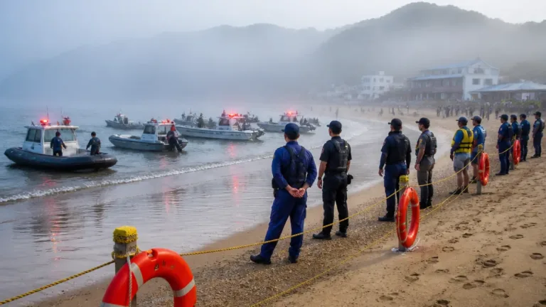 勝浦の海水浴場付近で30代男性が行方不明、警察などが捜索中