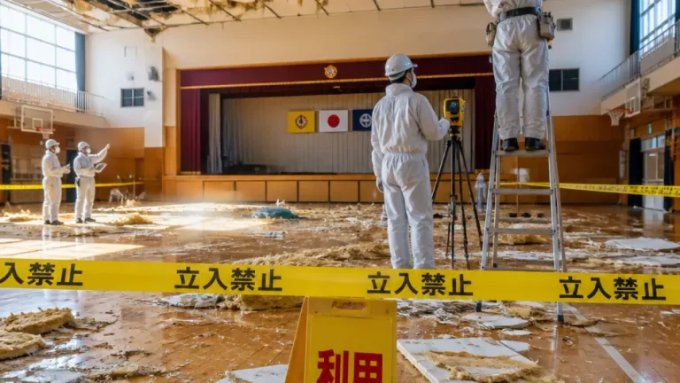 川口の体育館で屋根材落下 一時利用停止、調査で再開判断へ