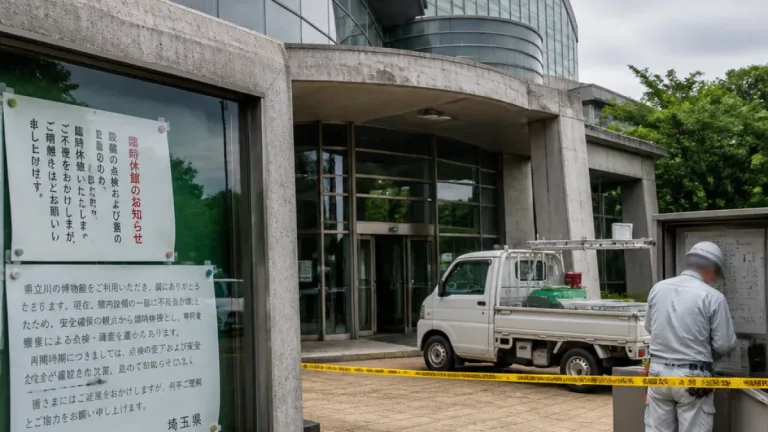 県立川の博物館が上水故障で臨時休館 再開時期は未定