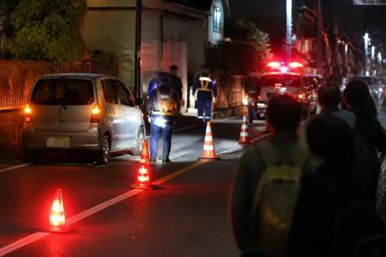 川崎市内で酒気帯び運転の現行犯逮捕、夜間の市道で停車確認