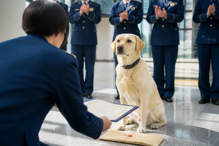 警察犬の活躍に感謝状 高齢者捜索の重要性が浮上