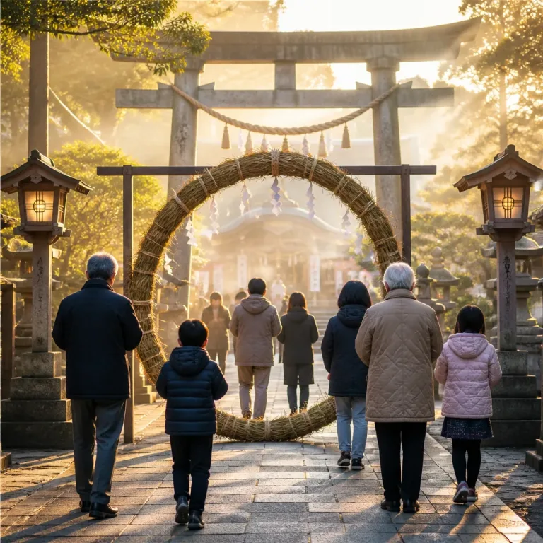茅の輪くぐりで夏の無病息災を祈念 千栗八幡宮の名越祭