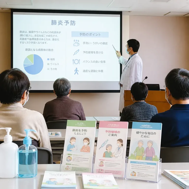 町立病院が初の健康講座を開催 肺炎予防を医師が解説