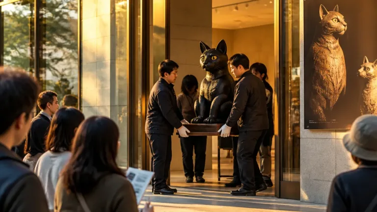 木彫りの“ケンちゃん”、念願の美術館入館を果たす