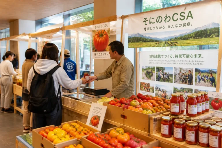 大学と村が連携、CSAで曽爾産品を近大で販売するマルシェ開く