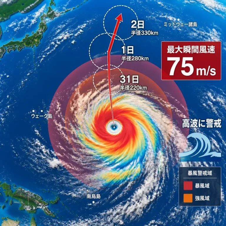 太平洋で台風13号発生 今後「猛烈な」勢力へ発達の見込み