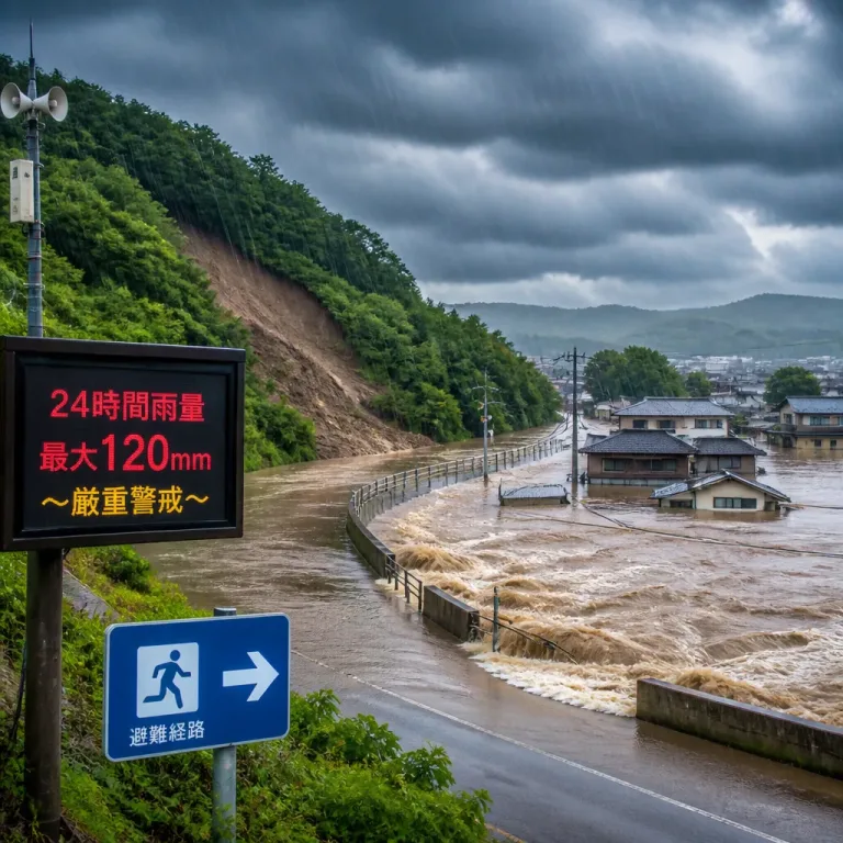 気象庁が北陸・東北で厳重警戒 24時間に最大120ミリの非常に激しい雨も