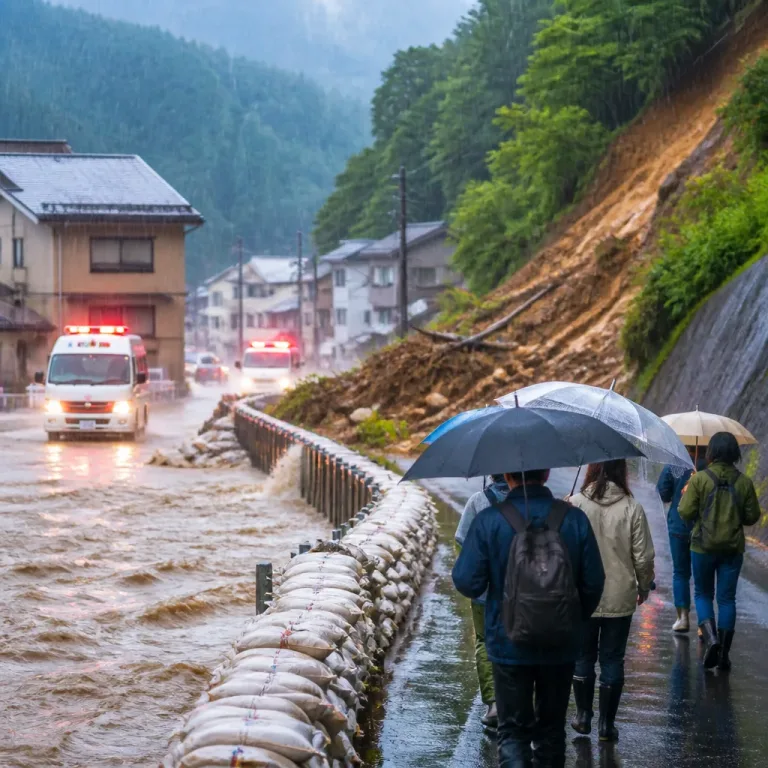 秋田・湯沢で記録的短時間大雨 災害危険度が急速に高まる