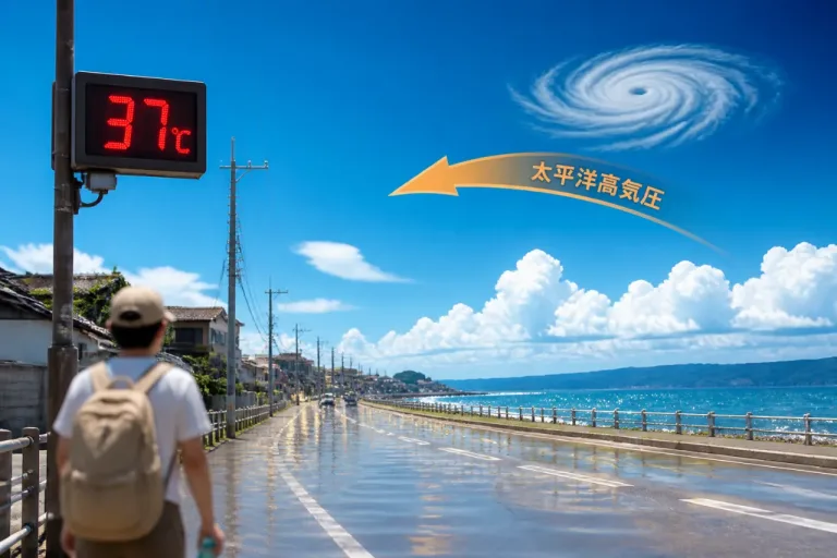 山陰、猛暑が一段と厳化 鳥取で15日37度予想、台風が高気圧を後押し