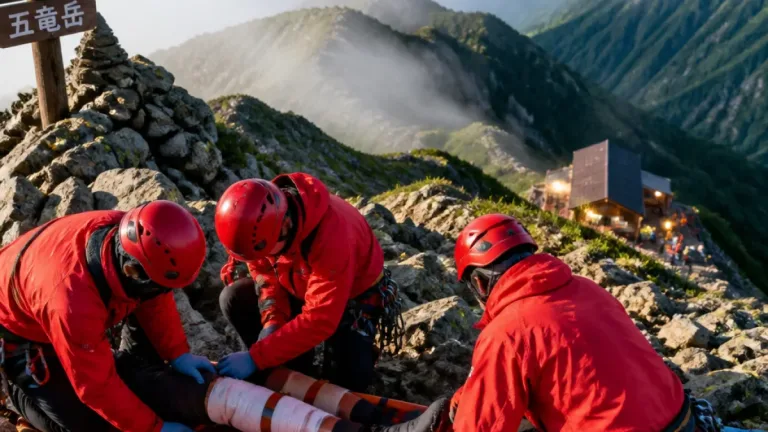 北アルプス布引山で都内男性救助、左足負傷