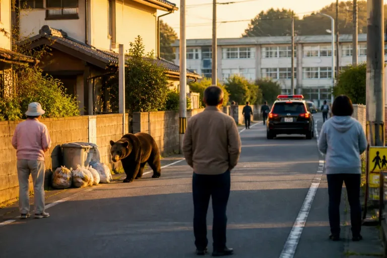 小学校近く住宅街でクマ目撃 北上市で住民に警戒呼び掛け