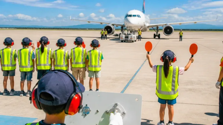 北九州の子どもが体験、北九州空港で“空のお仕事”に熱中