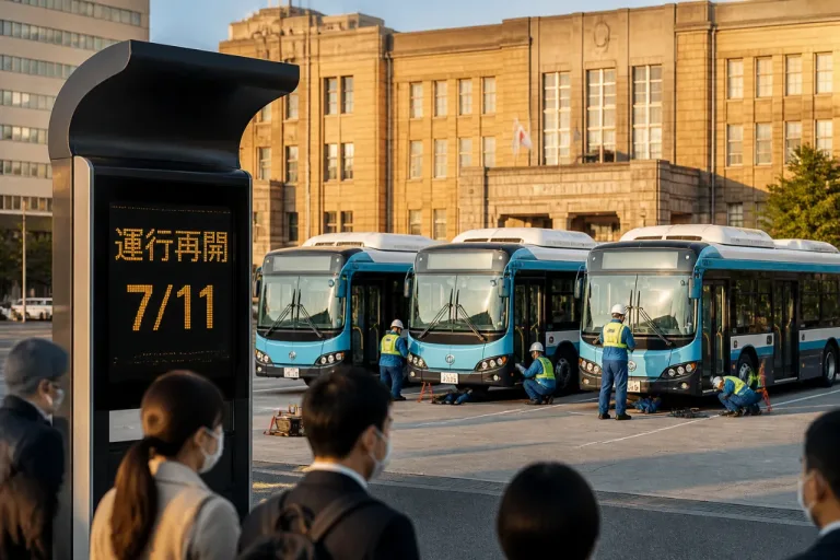 北九州、運行停止のＥＶバス３台を１１日から再開へ