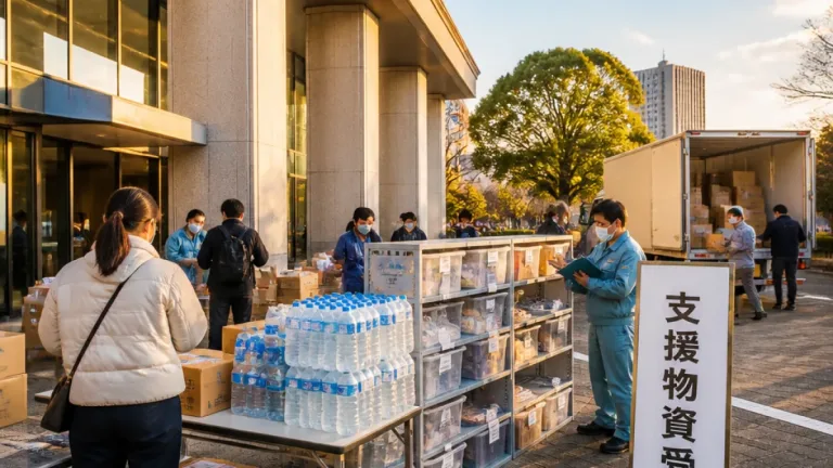 北九州市が熊本地震支援で市民の物資受け入れ続く
