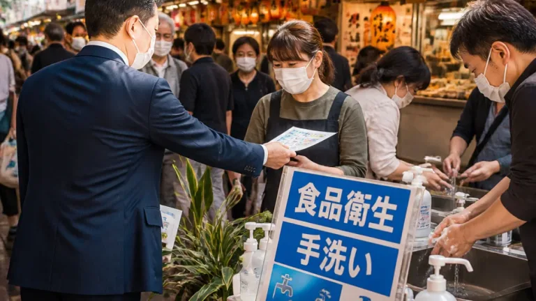 高知・ひろめ市場で市長ら手洗いを呼びかけ 食中毒予防を強化