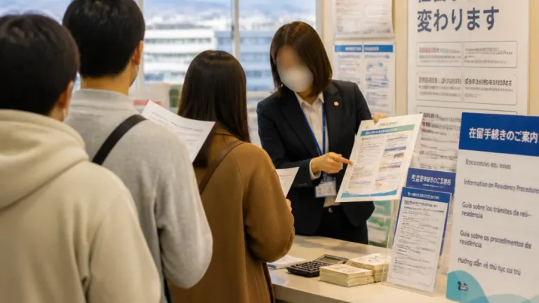 甲府でも影響拡大 在留手数料、１０月から大幅引き上げ