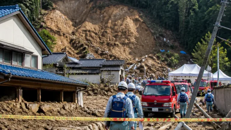 甲賀の土砂崩れで県が災害救助法を61年ぶり適用
