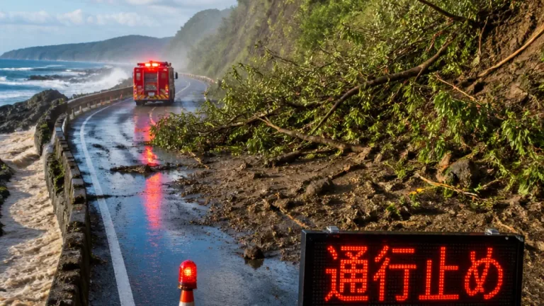 国道339号が約20キロ通行止め 中泊町