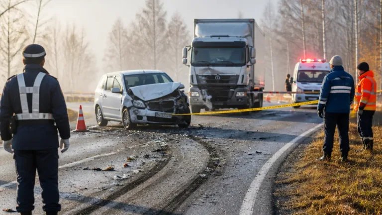 国道240号で乗用車と大型トラック衝突 乗用車の男性が死亡