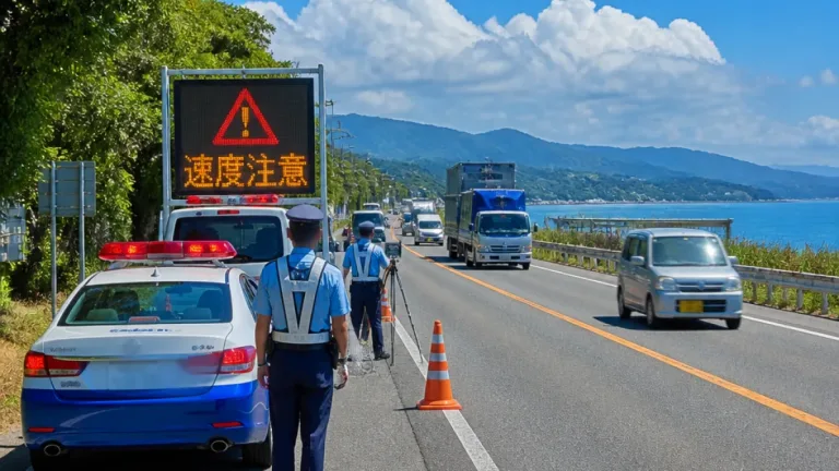 国道27号・関谷で速度重点取り締まり 高浜町の安全確保が狙い