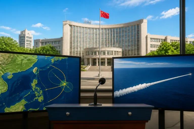 中国、ミサイル実験「国際法に合致」と主張