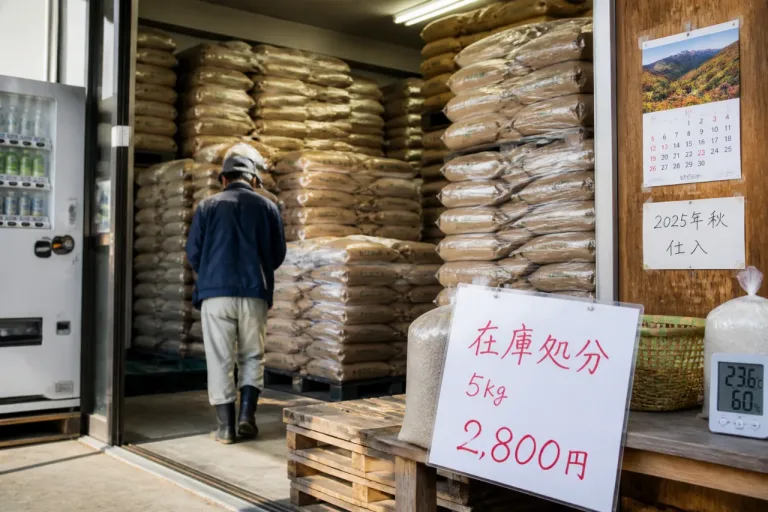 コメ余剰で在庫膨張、県内業者に深刻な打撃