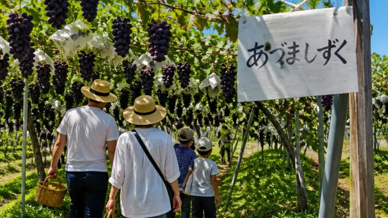 郡山・橋本農園でブドウ狩り開始 県オリジナル品種「あづましずく」を提供