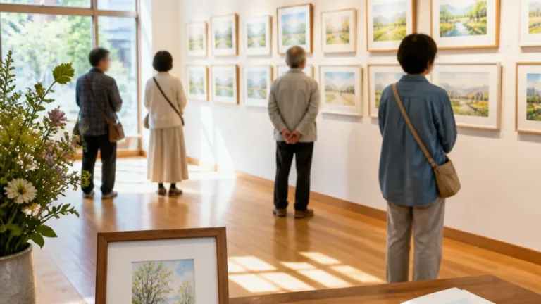 郡山で喜寿の水彩画展、蛇石和夫さんが郷里と旅先を描く