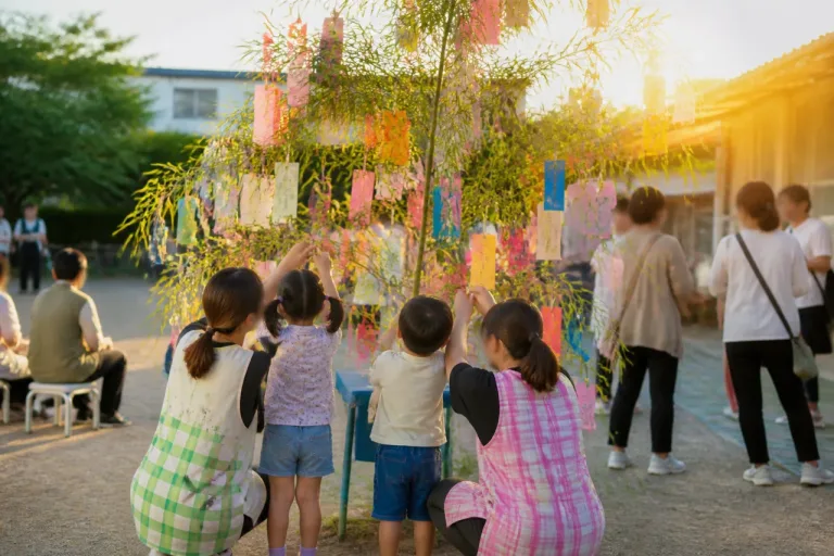 郡山・希望ケ丘こども園で七夕祭り 園児ら短冊に未来の願い
