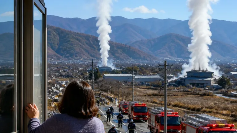 甲州と山梨市で倉庫・工場火災相次ぐ