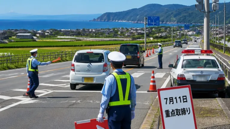 警察が7月11日に重点取締り 信号無視や速度違反に警戒を