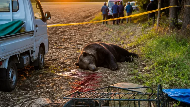 有害駆除中にヒグマ襲撃、40代男性が重傷を負う