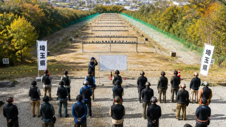 有事に備える射撃場での緊急銃猟研修始まる