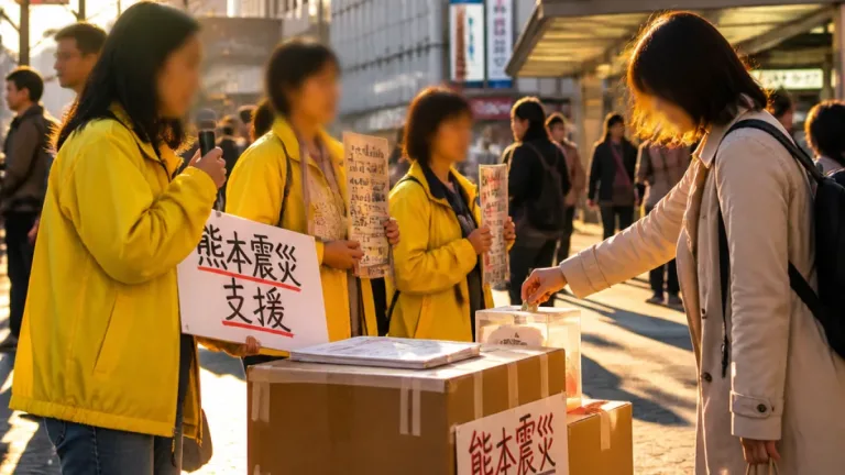 熊本地震 支援募る兵庫の市民団体、三宮で街頭募金も