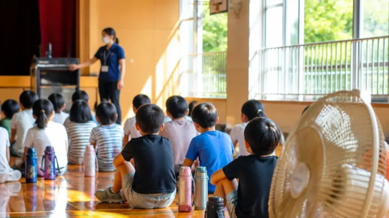 熊本の小学校で終業式 暑さ対策で給水タイム導入