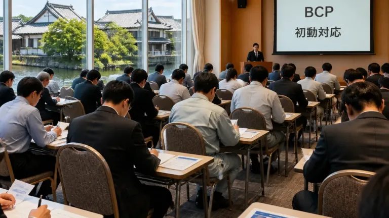 倉敷で企業向け防災セミナー 事業継続へ備え強化を促す