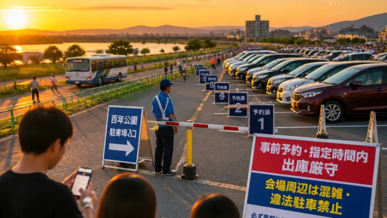 久留米・筑後川花火大会、初の予約式駐車場を導入 市民への影響と利用案内