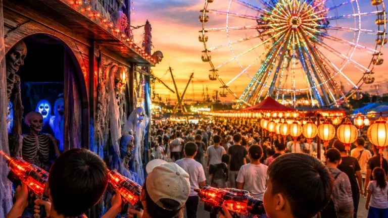 久留米・スカイパークで夏休みイベント、観覧車やおばけサバゲーも