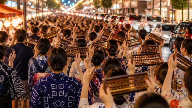 久留米で夏の風物詩「そろばん総踊り」 市中心部に響くそろばんの音