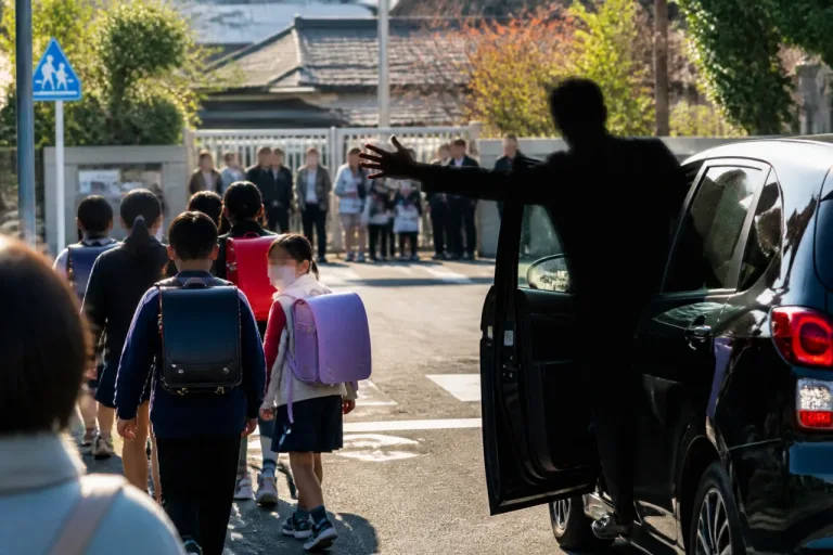 久留米・田主丸で登校中の児童に男が車から降りてつきまとう行為