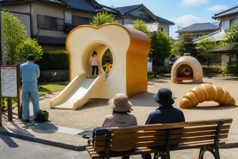 久留米に考える 「食パン型」遊具など個性的公園から広がる議論