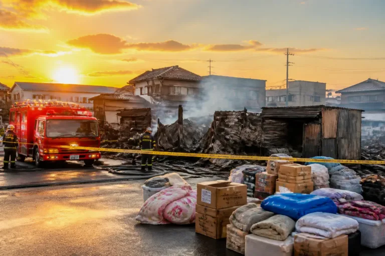 串間市で住宅と倉庫が全焼 住民無事も被害は拡大、原因調査続く