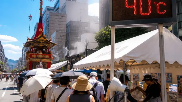 祇園祭の最中に予想最高40℃ 京都市内で厳重な熱中症対策を