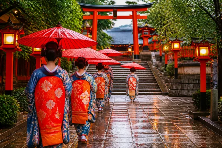 京都・祇園の舞妓ら 雨中の「お千度」で芸と無病息災を祈願