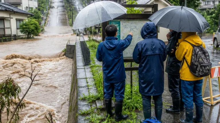 軽米町に大雨警報（レベル3）発表、避難行動を点検を
