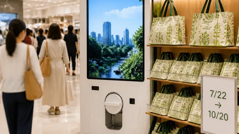 町田市が大丸東京でプロモーション デジタルガチャで限定エコバッグ配布