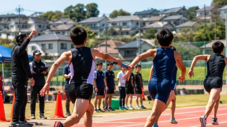 町田のスポーツファン注目 日本代表リレーが東京都内で合宿公開