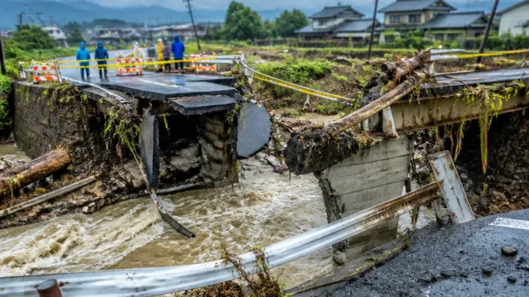 前橋で市道の橋が落橋 大雨による通行止めと住民への影響
