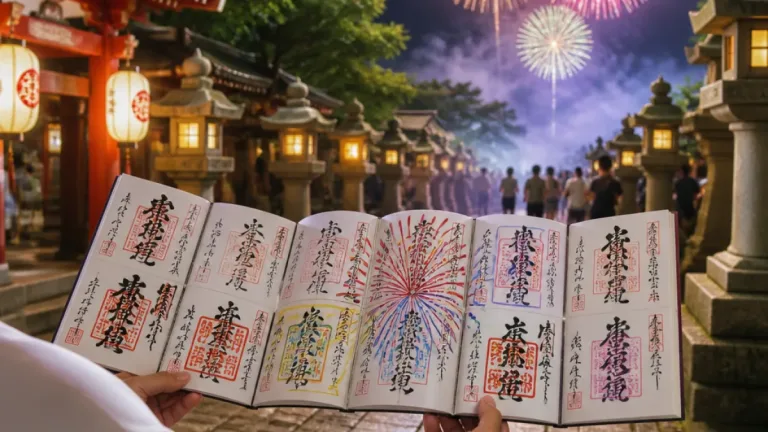 御朱印を集めて花火絵を完成 前橋の8神社が連携